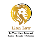 Lion Law Logo Portrait Slogan